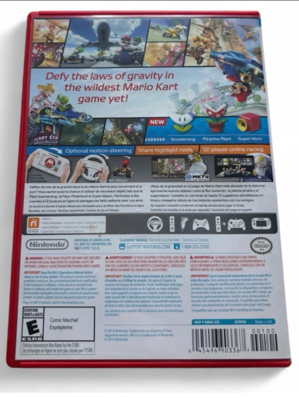 Nintendo Wii U Super Mario Bros. & Mario Kart 8 Bundle Lot w/ Manuels Both Work